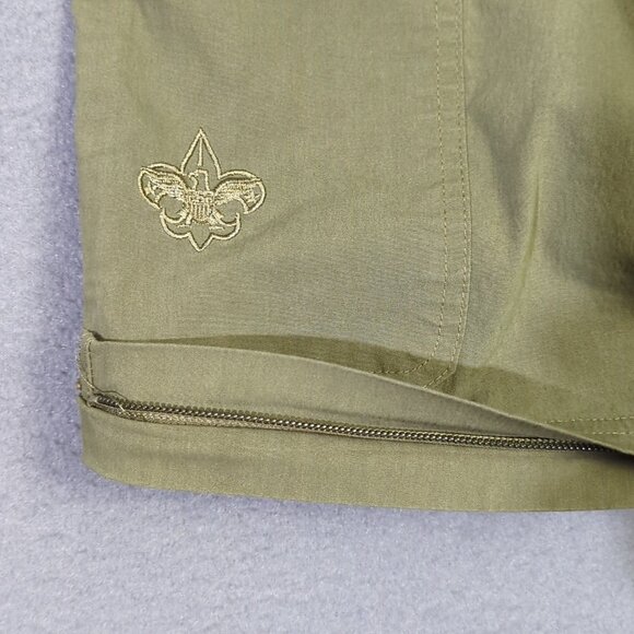 Boy Scouts Of America Shorts Men's 30 Green Cargo Convertible Pants Uppers Only - Picture 6 of 8